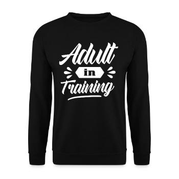 Adulte en éducation Anniversaire d’adulte - Sweat-shirt Unisexe - noir - Devant - Alina (178cm) & Michal (187cm)