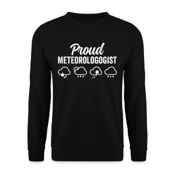 Fier météorologue Météorologie Météorologie - Sweat-shirt Unisexe - noir - Devant - Alina (178cm) & Michal (187cm)
