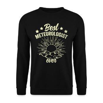 Bester Meteorologe Überhaupt Beruf Meteorologie - Unisex Pullover - Schwarz - Vorne - Alina (178cm) & Michal (187cm)