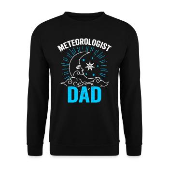 Météorologue Papa Météorologie Météorologie - Sweat-shirt Unisexe - noir - Devant - Alina (178cm) & Michal (187cm)