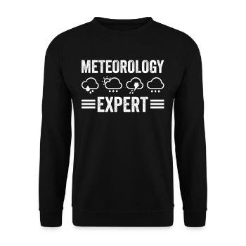 Expert en météorologie Météorologue Prévisions météorologiques - Sweat-shirt Unisexe - noir - Devant - Alina (178cm) & Michal (187cm)