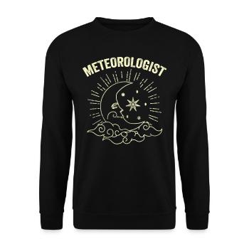 Météorologue Météorologie Profession Prévisions météorologiques - Sweat-shirt Unisexe - noir - Devant - Alina (178cm) & Michal (187cm)