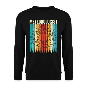 Météorologue Profession Météorologie Prévisions météorologiques - Sweat-shirt Unisexe - noir - Devant - Alina (178cm) & Michal (187cm)