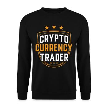 Cryptocurrency Traders Crypto Crypto Trader - Unisex Sweatshirt - black - Front - Alina (178cm) & Michal (187cm)