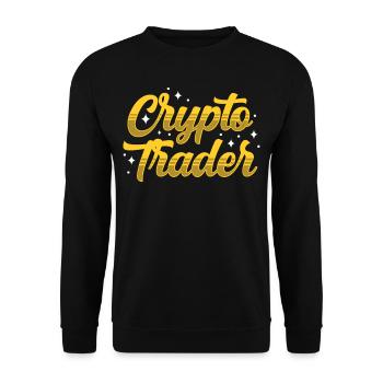 Krypto Händler Trader Trading Crypto Traden - Unisex Pullover - Schwarz - Vorne - Alina (178cm) & Michal (187cm)