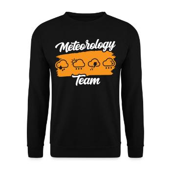 Équipe Météorologie Météorologue Prévisions météorologiques - Sweat-shirt Unisexe - noir - Devant - Alina (178cm) & Michal (187cm)