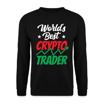 Weltbester Krypto Trader Trading Crypto Traden - Unisex Pullover - Schwarz - Vorne - Alina (178cm) & Michal (187cm)