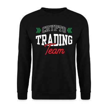 Krypto Trading Team Trader Crypto Traden - Unisex Pullover - Schwarz - Vorne - Alina (178cm) & Michal (187cm)