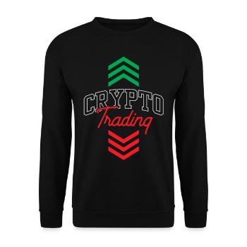 Crypto Trading Traders Trade Crypto Trading - Unisex Sweatshirt - black - Front - Alina (178cm) & Michal (187cm)