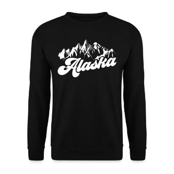 Alaska Wandern Wanderung Wanderer Natur - Unisex Pullover - Schwarz - Vorne - Alina (178cm) & Michal (187cm)