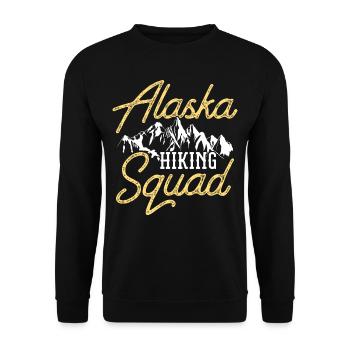 Alaska Hiking Team Randonneurs de la nature - Sweat-shirt Unisexe - noir - Devant - Alina (178cm) & Michal (187cm)