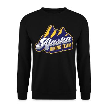 Alaska Hiking Team Hikers Hiking Hike - Unisex Sweatshirt - black - Front - Alina (178cm) & Michal (187cm)
