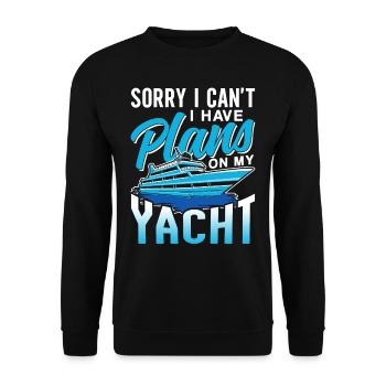 Malheureusement, je ne peux pas avoir de plans pour mon yacht - Sweat-shirt Unisexe - noir - Devant - Alina (178cm) & Michal (187cm)