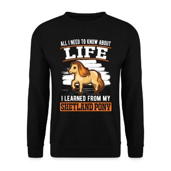 Shetland Pony Shetland Pony Shetty - Sweat-shirt Unisexe - noir - Devant - Alina (178cm) & Michal (187cm)