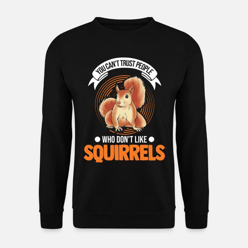 Eichhörnchen Geschenk Grauhörnchen Squirrel - Unisex Pullover - Schwarz