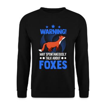Avertissement Fox Gift Arctic Fox Redfucks - Sweat-shirt Unisexe - noir - Devant - Alina (178cm) & Michal (187cm)