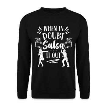 En cas de doute Salsa It Out Dance Dancer Dance - Sweat-shirt Unisexe - noir - Devant - Alina (178cm) & Michal (187cm)