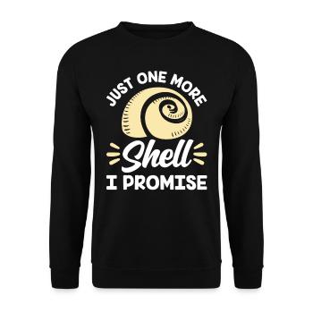Une seule coquille de plus promise pour collecter des coquilles - Sweat-shirt Unisexe - noir - Devant - Alina (178cm) & Michal (187cm)