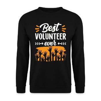 Best Volunteer Of All Time Profession Voluntary - Unisex Sweatshirt - black - Front - Alina (178cm) & Michal (187cm)