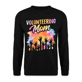 Volunteer Mother Voluntary Profession - Unisex Sweatshirt - black - Front - Alina (178cm) & Michal (187cm)