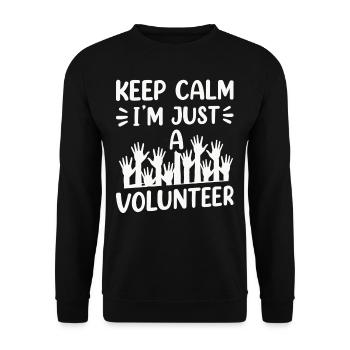 Rester calme, je ne suis qu’un travail bénévole - Sweat-shirt Unisexe - noir - Devant - Alina (178cm) & Michal (187cm)