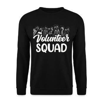 Volunteer Team Volunteer - Unisex Sweatshirt - black - Front - Alina (178cm) & Michal (187cm)