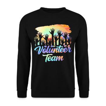 Volunteer Team Volunteer Profession - Unisex Sweatshirt - black - Front - Alina (178cm) & Michal (187cm)