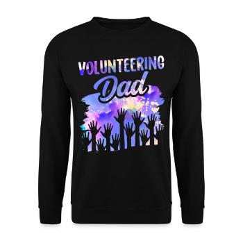 Volunteer Father Profession Voluntary Volunteer - Unisex Sweatshirt - black - Front - Alina (178cm) & Michal (187cm)