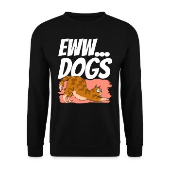 Igitt Hunde Haustier Liebhaber Süß Katze Katzen - Unisex Pullover - Schwarz - Vorne - Alina (178cm) & Michal (187cm)
