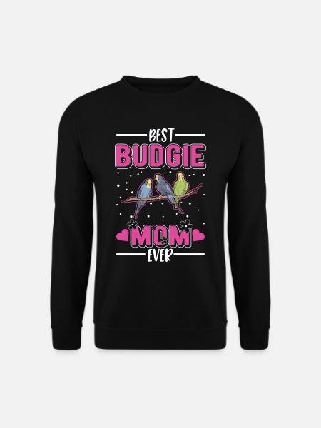 Wellensittich Mama Welli Sittich - Unisex Pullover - Schwarz
