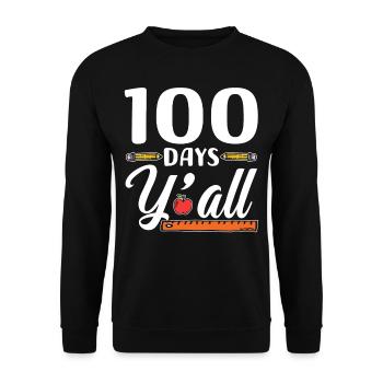 100 jours vous tous dictons Drôle douce équipe - Sweat-shirt Unisexe - noir - Devant - Alina (178cm) & Michal (187cm)