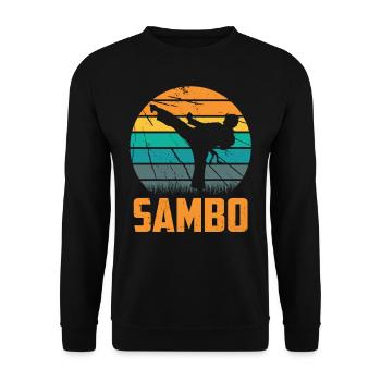 Sambo Trainer Martial Arts Martial Arts Training - Unisex Sweatshirt - black - Front - Alina (178cm) & Michal (187cm)
