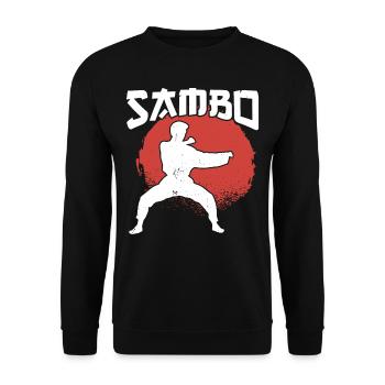 Sambo Training Martial Arts Trainer Martial Arts - Unisex Sweatshirt - black - Front - Alina (178cm) & Michal (187cm)