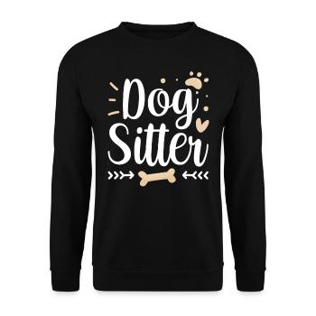 Dog Sitter Dog Sitting Dog Sitting Dog - Sweat-shirt Unisexe - noir - Devant - Alina (178cm) & Michal (187cm)