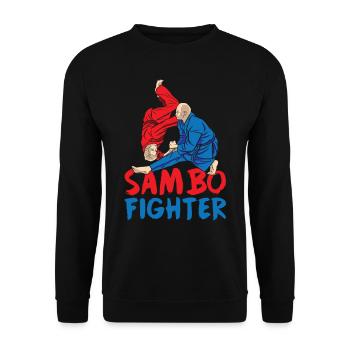 Sambo Fighter Entraînement Arts Martiaux Arts Martiaux Arts Martiaux - Sweat-shirt Unisexe - noir - Devant - Alina (178cm) & Michal (187cm)