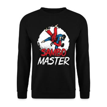 Sambo Master Martial Arts Martial Arts Training - Unisex Sweatshirt - black - Front - Alina (178cm) & Michal (187cm)