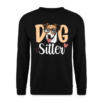 Dog Sitter Dog Dog Sitting - Sweat-shirt Unisexe - noir - Devant - Alina (178cm) & Michal (187cm)