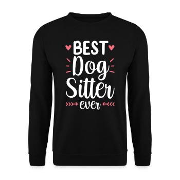 Meilleur Dog Sitter Ever Dog Dog Sitting - Sweat-shirt Unisexe - noir - Devant - Alina (178cm) & Michal (187cm)