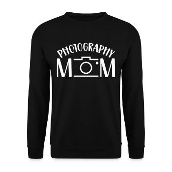 Photographer Mama Photography Mother Camera - Unisex Sweatshirt - black - Front - Alina (178cm) & Michal (187cm)