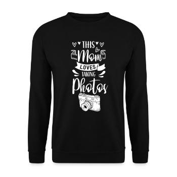 This mother loves to take photos photography - Unisex Sweatshirt - black - Front - Alina (178cm) & Michal (187cm)