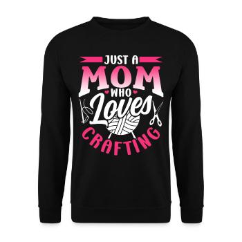 Nur Eine Mutter Die Das Basteln Liebt Mama Bastel - Unisex Pullover - Schwarz - Vorne - Alina (178cm) & Michal (187cm)