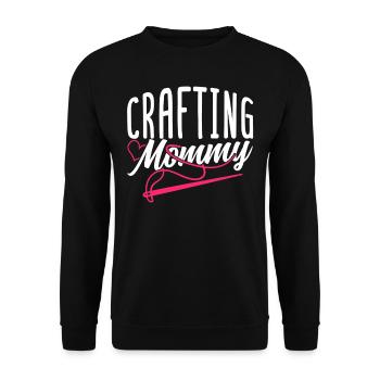 Craft Mom Mother Crafts Hobbyist - Unisex Sweatshirt - black - Front - Alina (178cm) & Michal (187cm)