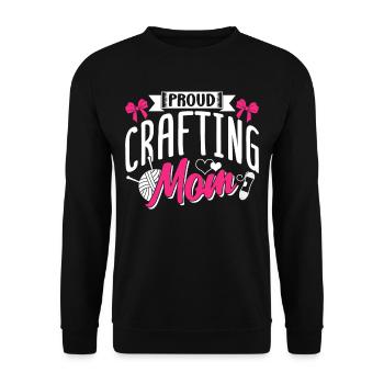 Fier Artisanat Maman Artisanat Mère Amateur - Sweat-shirt Unisexe - noir - Devant - Alina (178cm) & Michal (187cm)