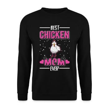 Meilleure maman de poulet jamais Hühner Mama - Sweat-shirt Unisexe - noir - Devant - Alina (178cm) & Michal (187cm)