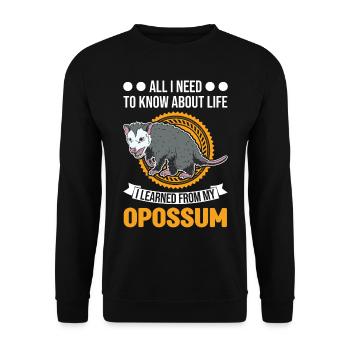 Opossum Gift Possum Possum - Unisex Sweatshirt - black - Front - Alina (178cm) & Michal (187cm)