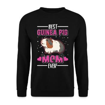 Best Guinea Pig Mom Ever Meerschweinchen Mama - Unisex Pullover - Schwarz - Vorne - Alina (178cm) & Michal (187cm)