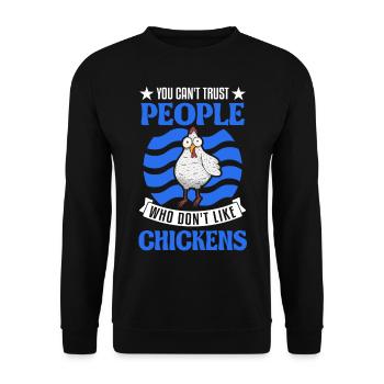 Poulets Élevage de poulets Éleveur de poulets - Sweat-shirt Unisexe - noir - Devant - Alina (178cm) & Michal (187cm)