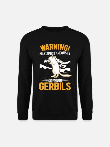 Warnung Gerbil Rennratte Rennmaus - Unisex Pullover - Schwarz