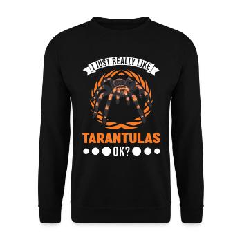 J’aime vraiment Tarantulas ok Tarantula - Sweat-shirt Unisexe - noir - Devant - Alina (178cm) & Michal (187cm)