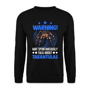 May spontaneously talk about Tarantulas Tarantel - Unisex Pullover - Schwarz - Vorne - Alina (178cm) & Michal (187cm)